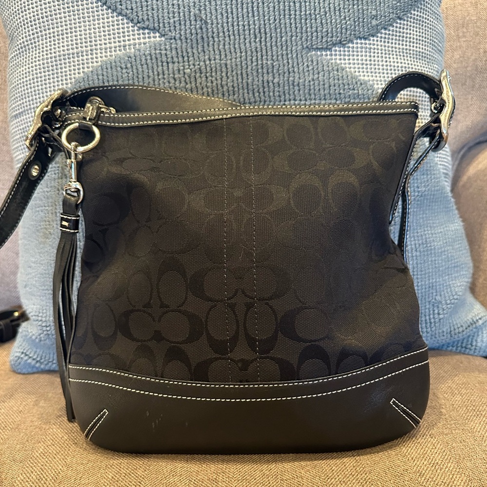 Coach 9362 Signature Leather Slim Crossbody Shoulder Bag